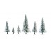 SNOWY FIR TREES , 10 PCS , 5-14 CM HIGH - NOCH
